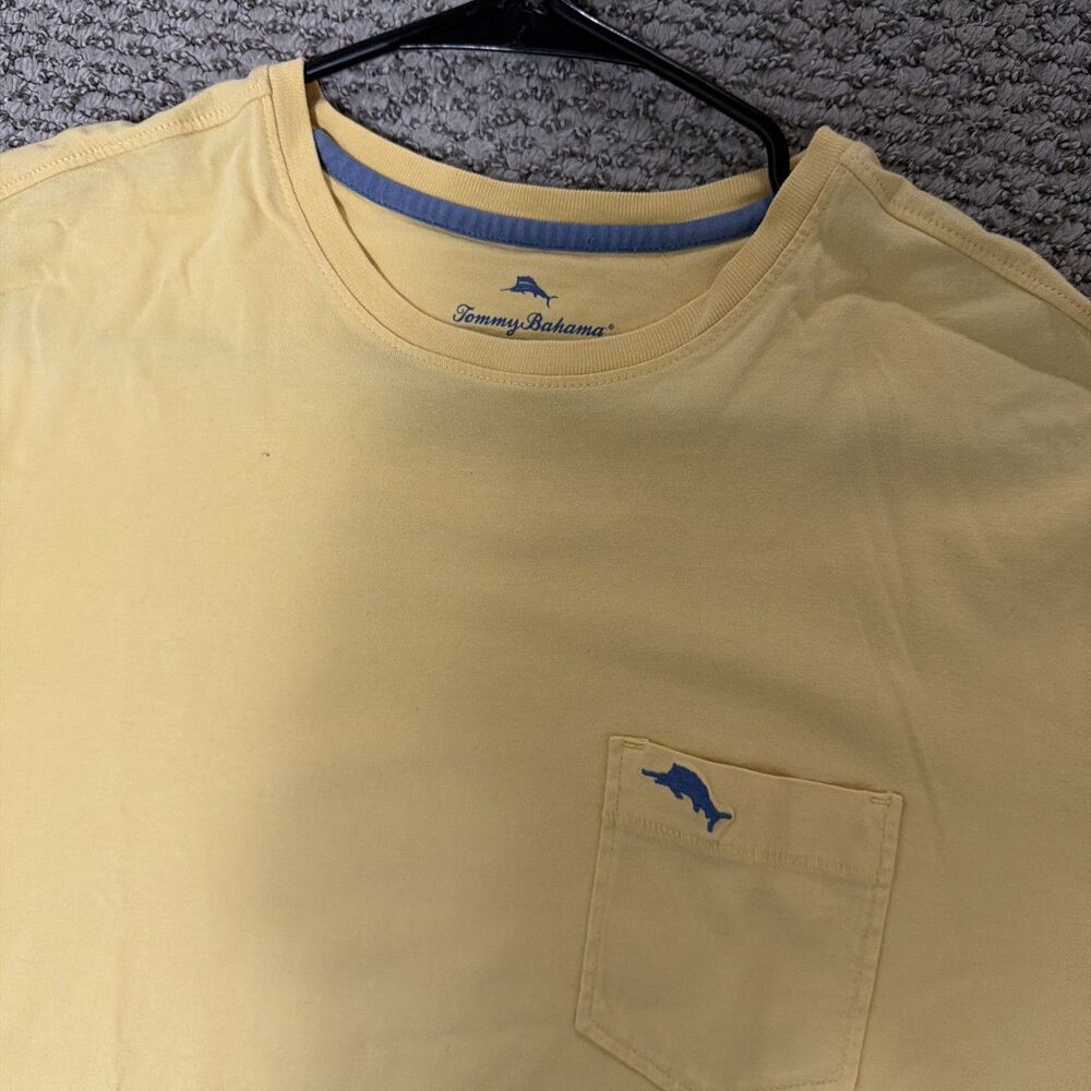Tommy Bahama Relax Mens Cotton Bali Skyline Tshirt - S Yellow 100% Pima cotton